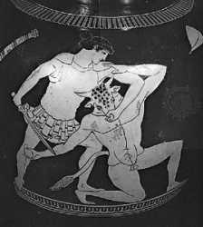 Theseus killing the Minotaur